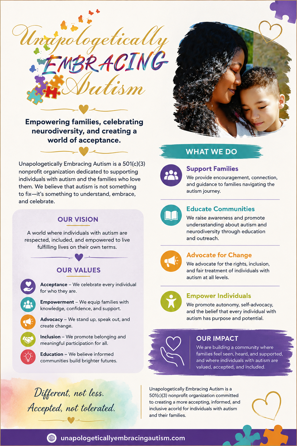 Unapologetically Embracing Autism Flyer
